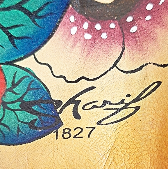 Sharif Hand Painted 1827 Birds and Flowers and Butterflies Tote Bag - Picture 16 of 16